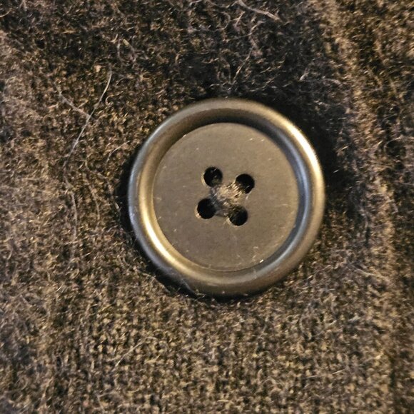J.Crew Women Fuzzy Cropped Alpaca Wool Black Cardigan S Dark Academia Old Money - Picture 9 of 14
